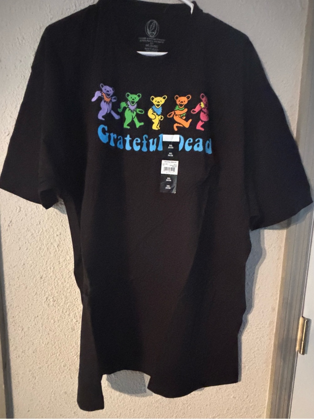 Grateful Dead Marching (Dancing) Bears Black Graphic Tee Size 3XL NWT